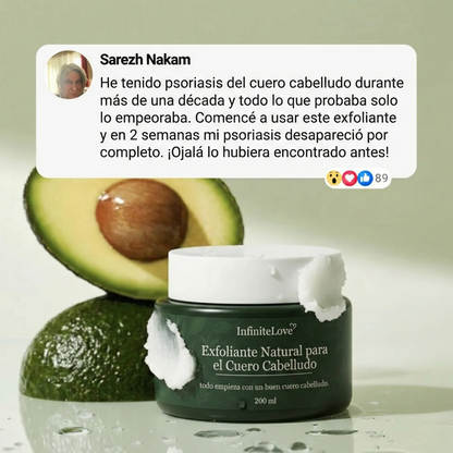 Exfoliante Capilar Natural 'Derma-Calm' con Ácidos Frutales para Psoriasis, Descamación y Alivio del Picor