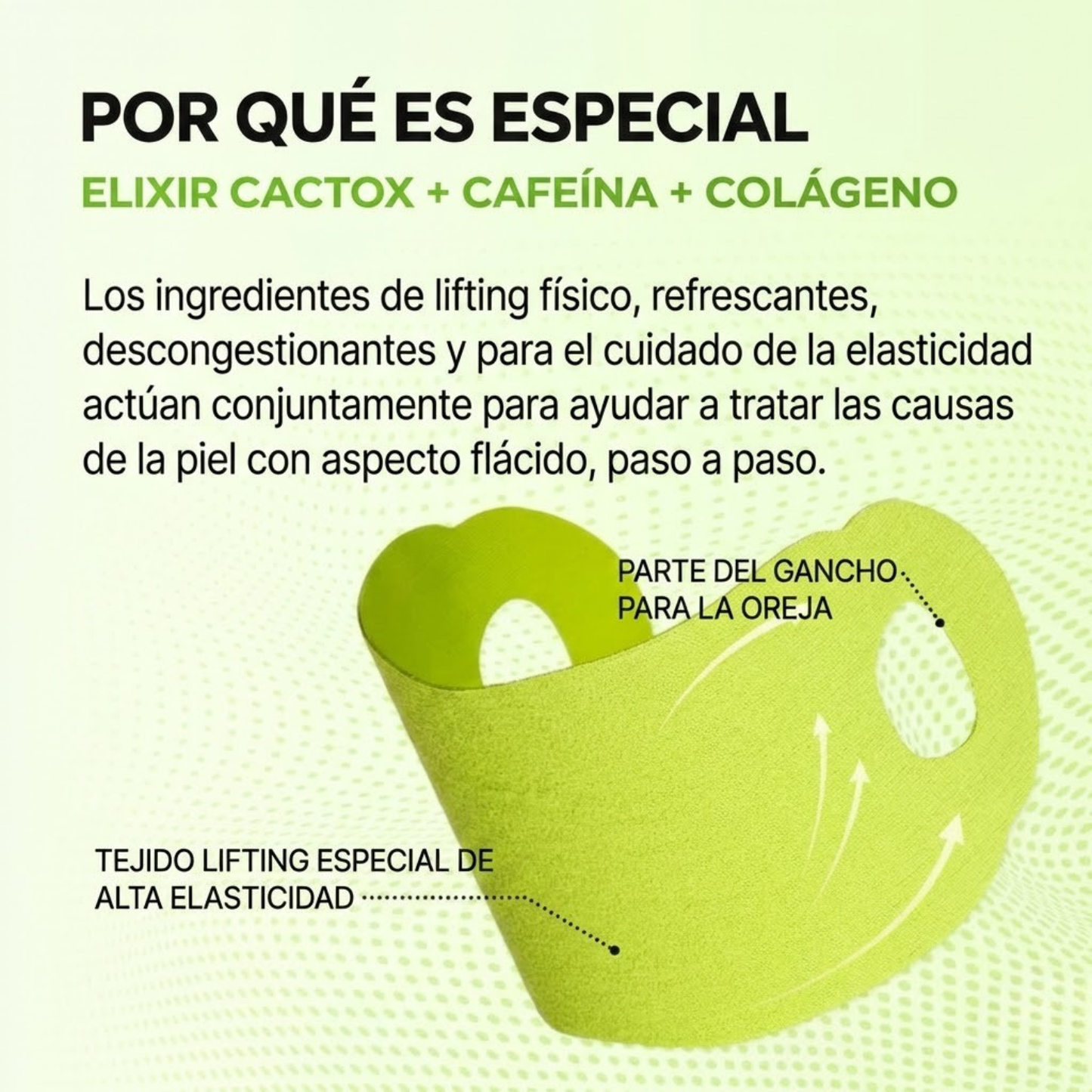 Mascarilla Facial 'V-Up' de Hidrogel Refrescante para Reducir Papada, Desinflamar y Definir el Contorno (Efecto Lifting)