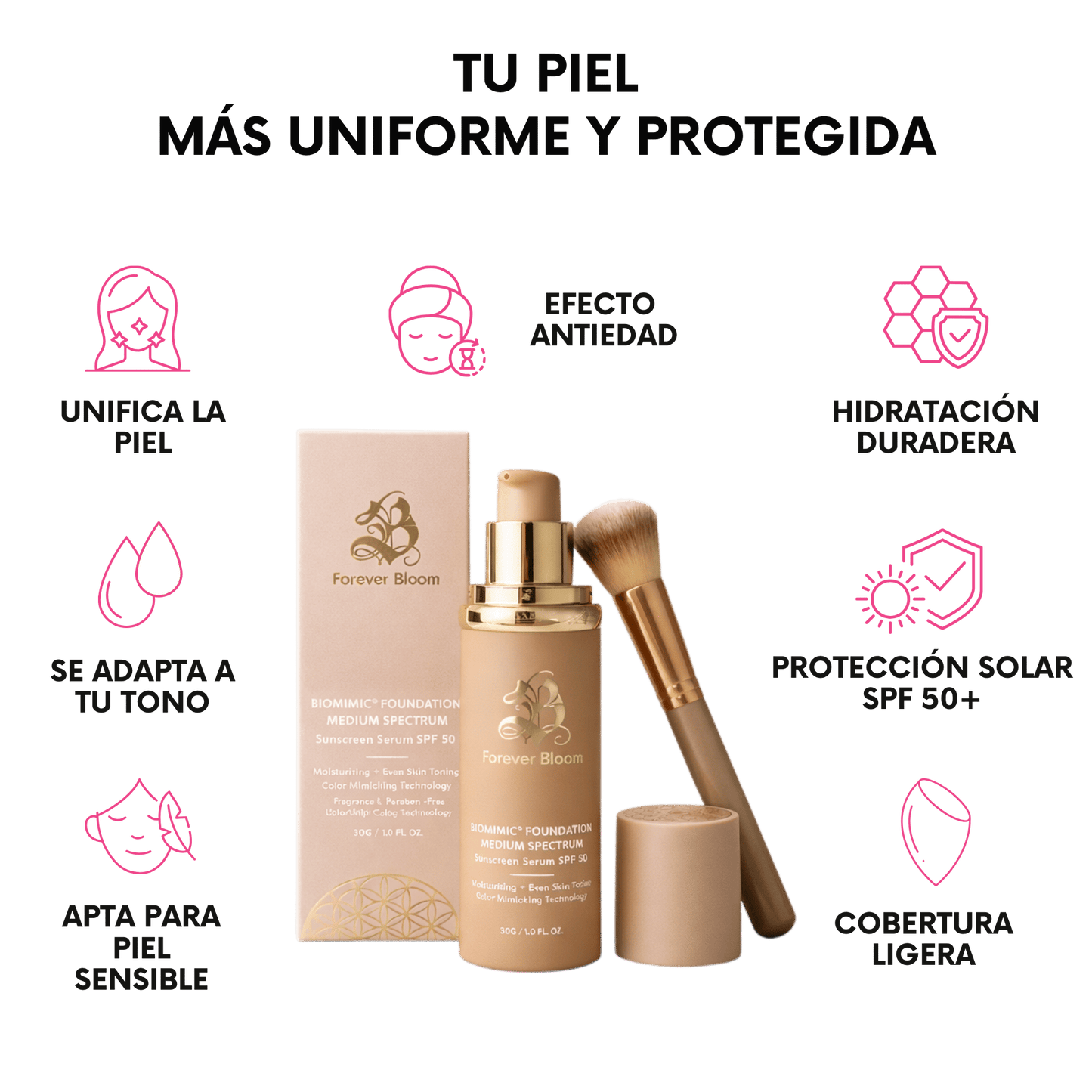 Base de Maquillaje 4 en 1 con SPF 50+