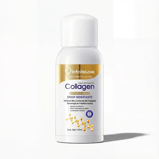 Spray Corporal Reafirmante de Colágeno y Aloe Vera para Piel de 'Papel', Brazos y Flacidez (Absorción 10x Superior a Cremas)