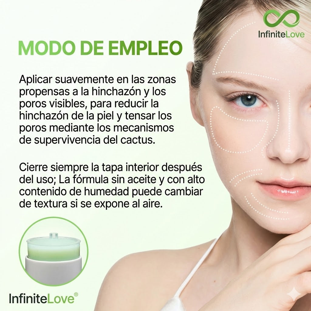 Multi-Bálsamo Coreano en Stick con Efecto Frío (Cactus Cooling) para Minimizar Poros, Desinflamar el Rostro y Reparar la Piel