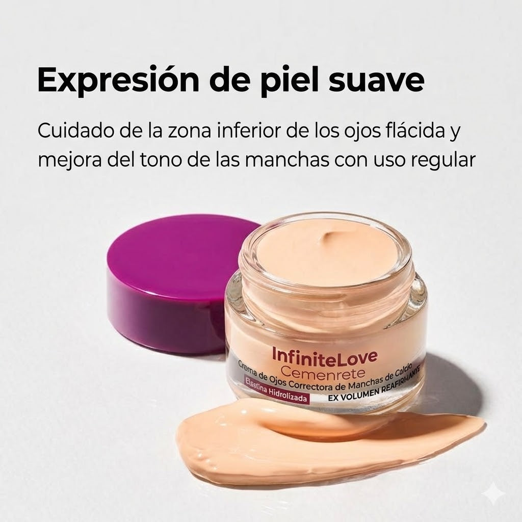 Crema de Ojos Coreana con Calcio y Elastina para Manchas Oscuras, Ojeras y Flacidez (Efecto Lifting)