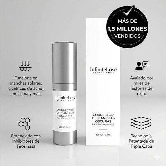Suero Corrector de Manchas Oscuras con Vitamina C para Hiperpigmentación, Melasma y Marcas de Acné en Rostro y Manos